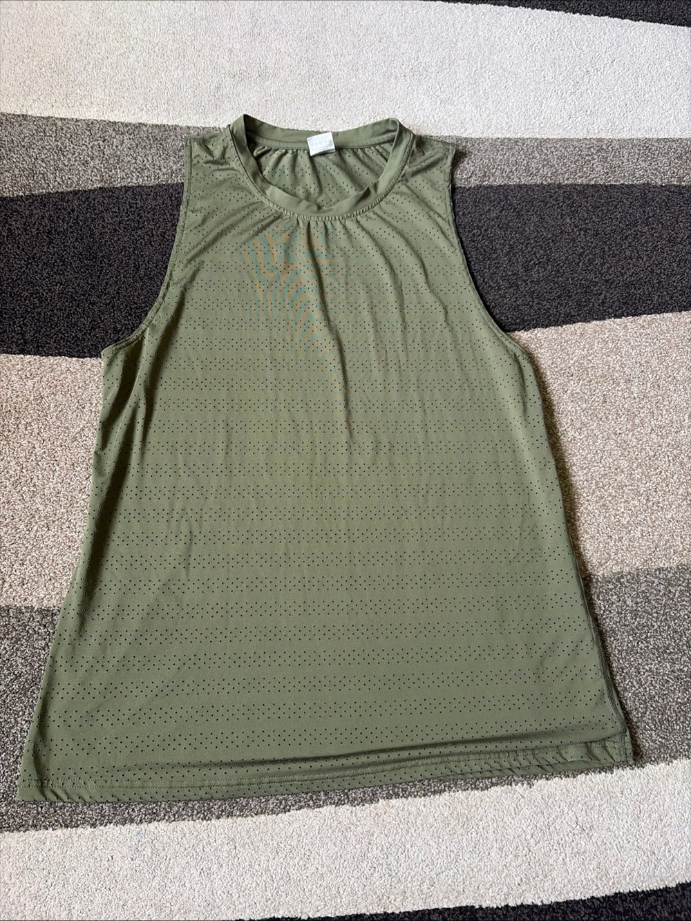 Zyia Active Olive Green Mesh Perforated Chill Tank RC Size XXL